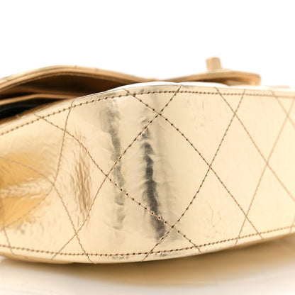Chanel Hammered Metallic Calfskin Quilted Small Double Flap Gold 9 of 11