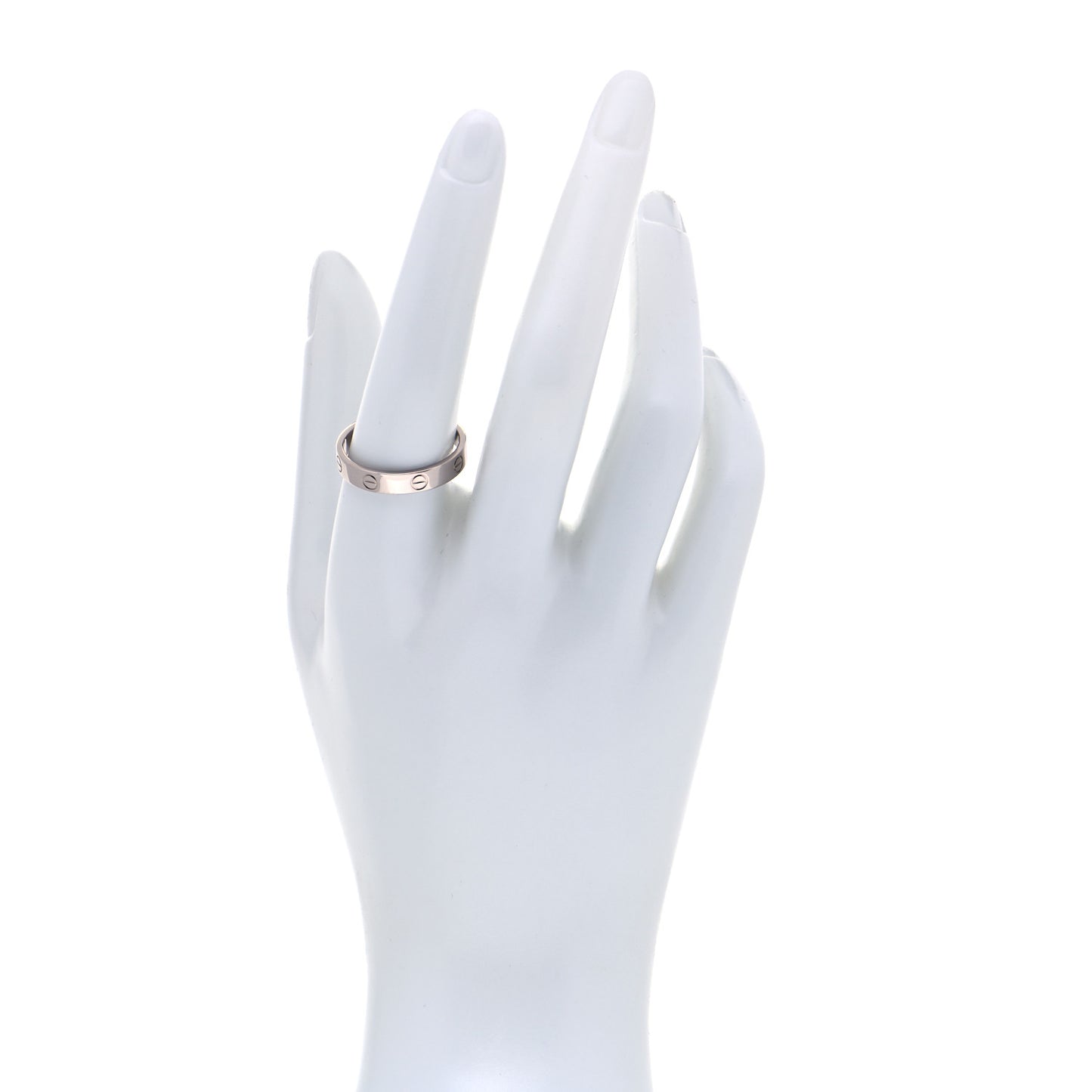 18K White Gold 3.5mm LOVE Wedding Band Ring 60 9