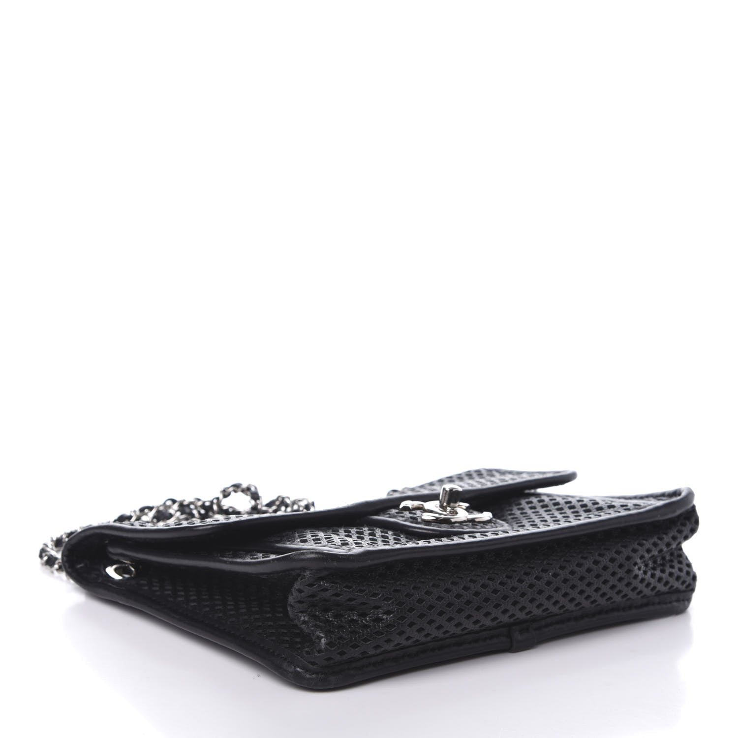 Chanel Metallic Perforated Calfskin Small Up In The Air Flap Black 5 of 18