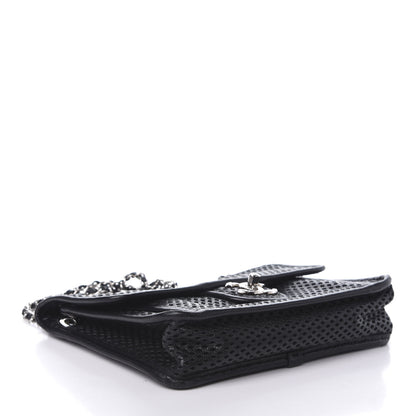 Chanel Metallic Perforated Calfskin Small Up In The Air Flap Black 5 of 18