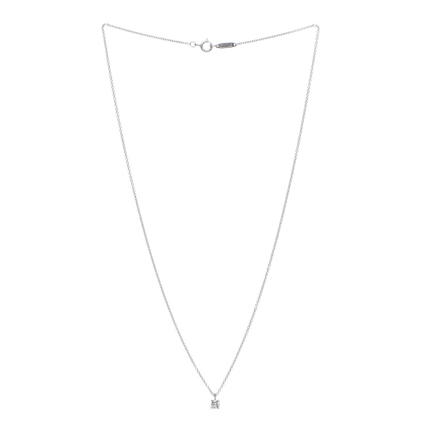 Platinum Diamond .18ct Solitaire Pendant Necklace