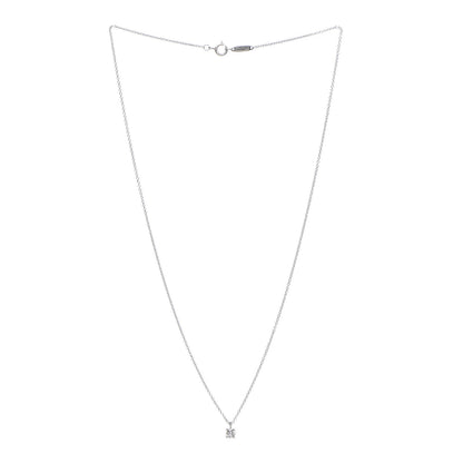 Tiffany Platinum Diamond .18ct Solitaire Pendant Necklace 3 of 6