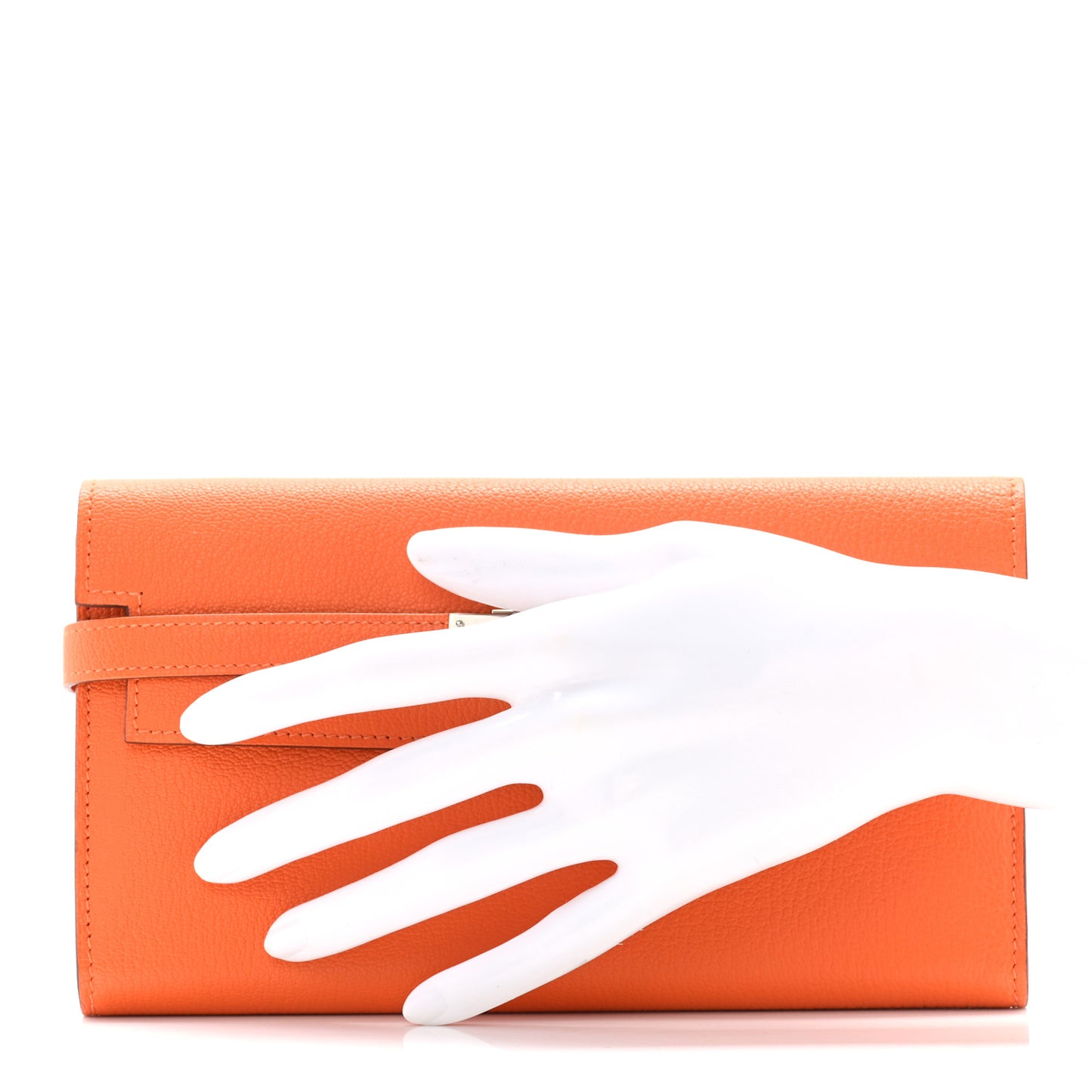 Chevre Mysore Kelly Longue Wallet Orange