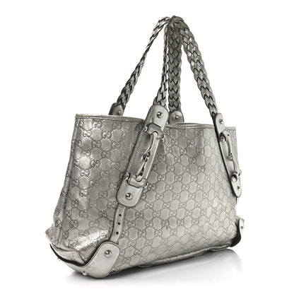 Gucci Metallic Guccissima Medium Pelham Shoulder Bag Silver 3 of 10