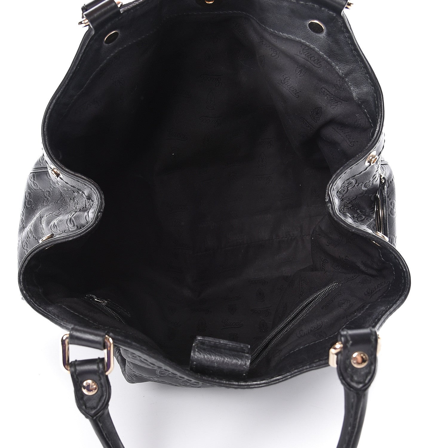 Gucci Guccissima Medium Sukey Tote Black 5 of 15