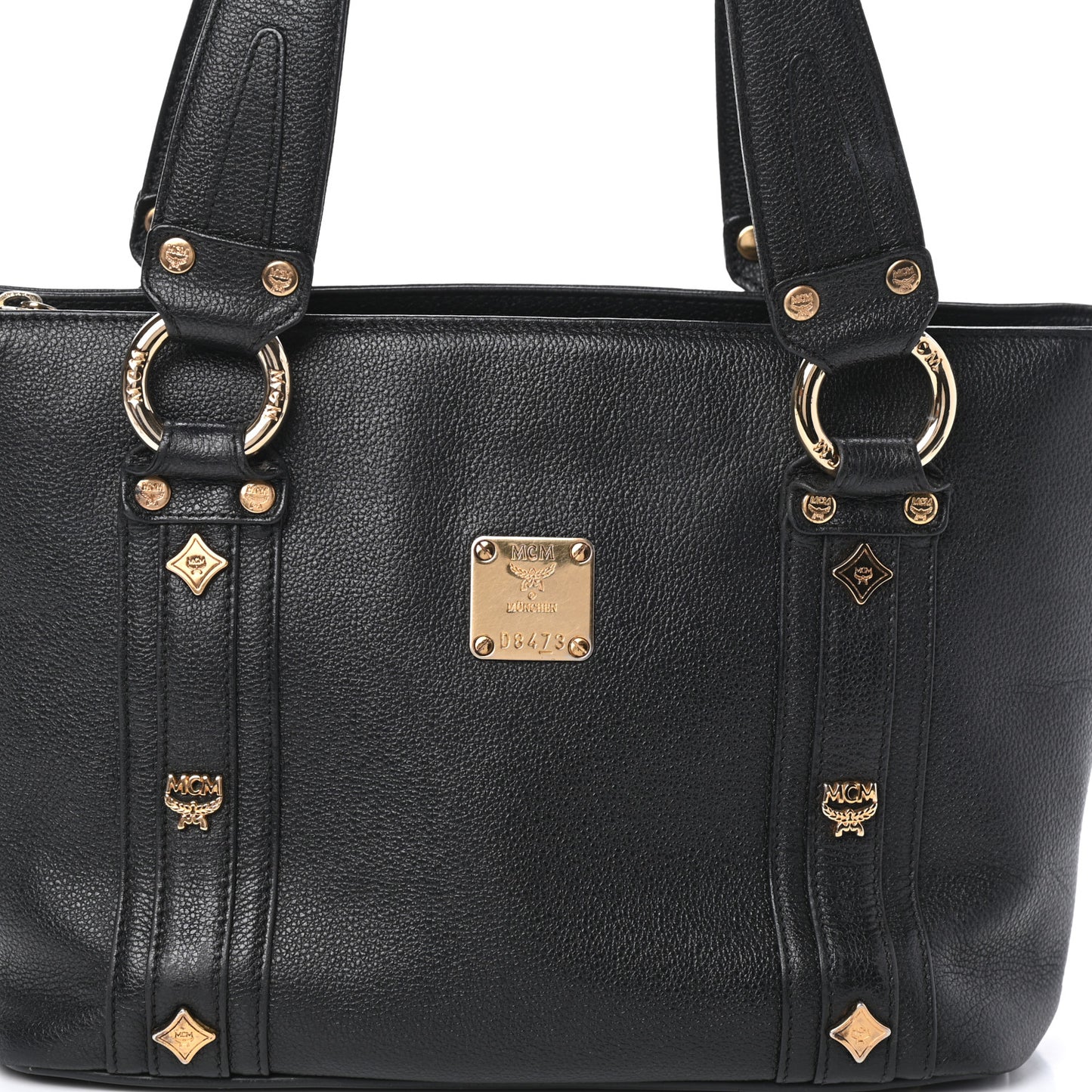 Grained Calfskin Mini Tote Black