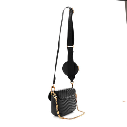 Louis Vuitton Calfskin New Wave Multi Pochette Black 3 of 12