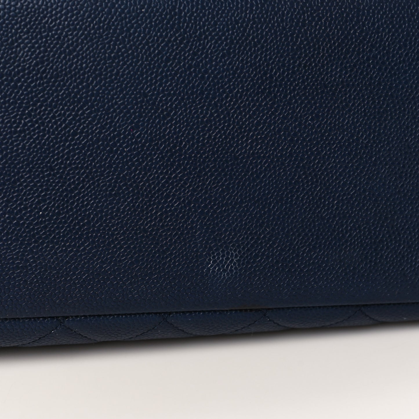 Caviar Quilted Grand Shopping Tote GST Dark Navy Blue