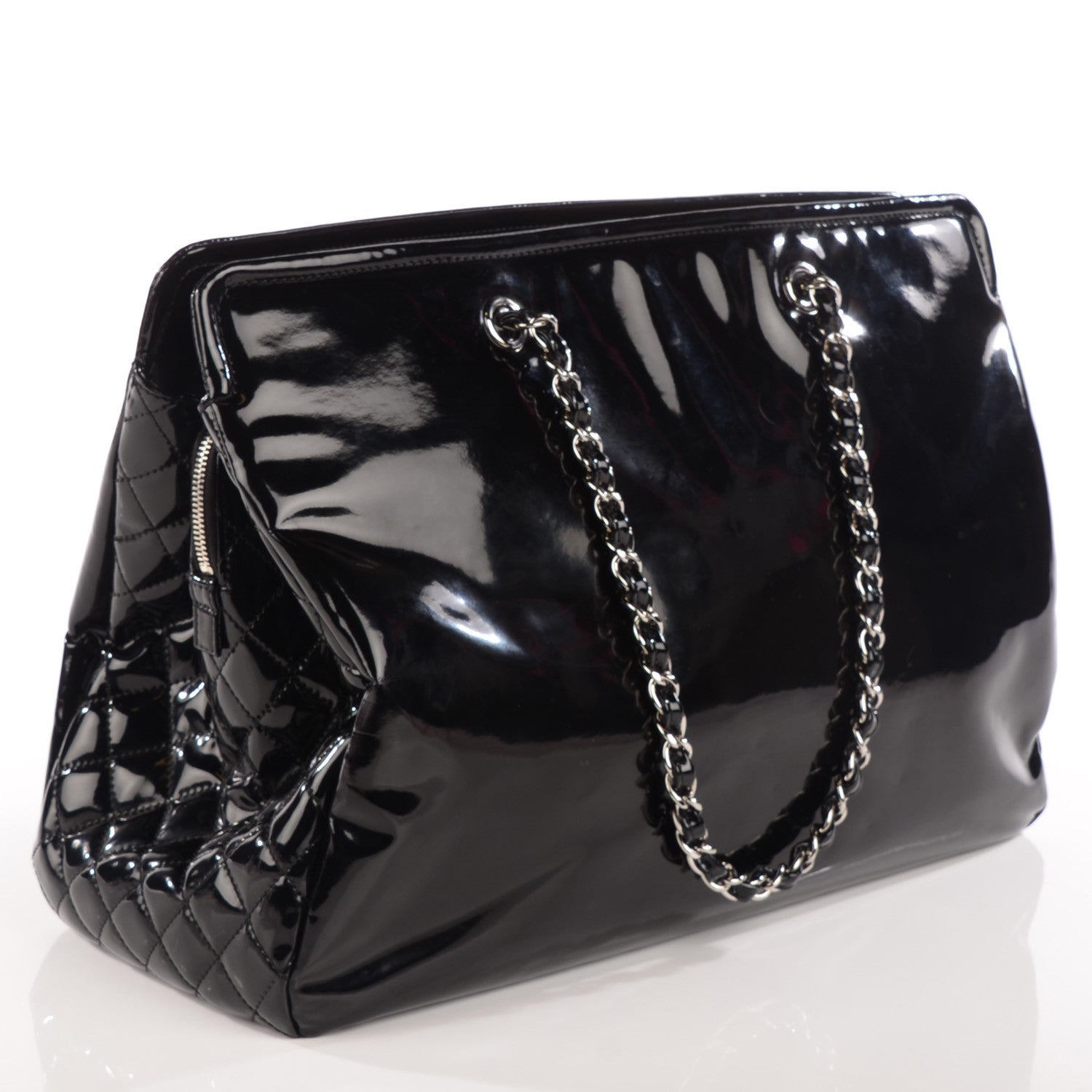 Chanel Vinyl Lipstick Tote Black 3 of 7