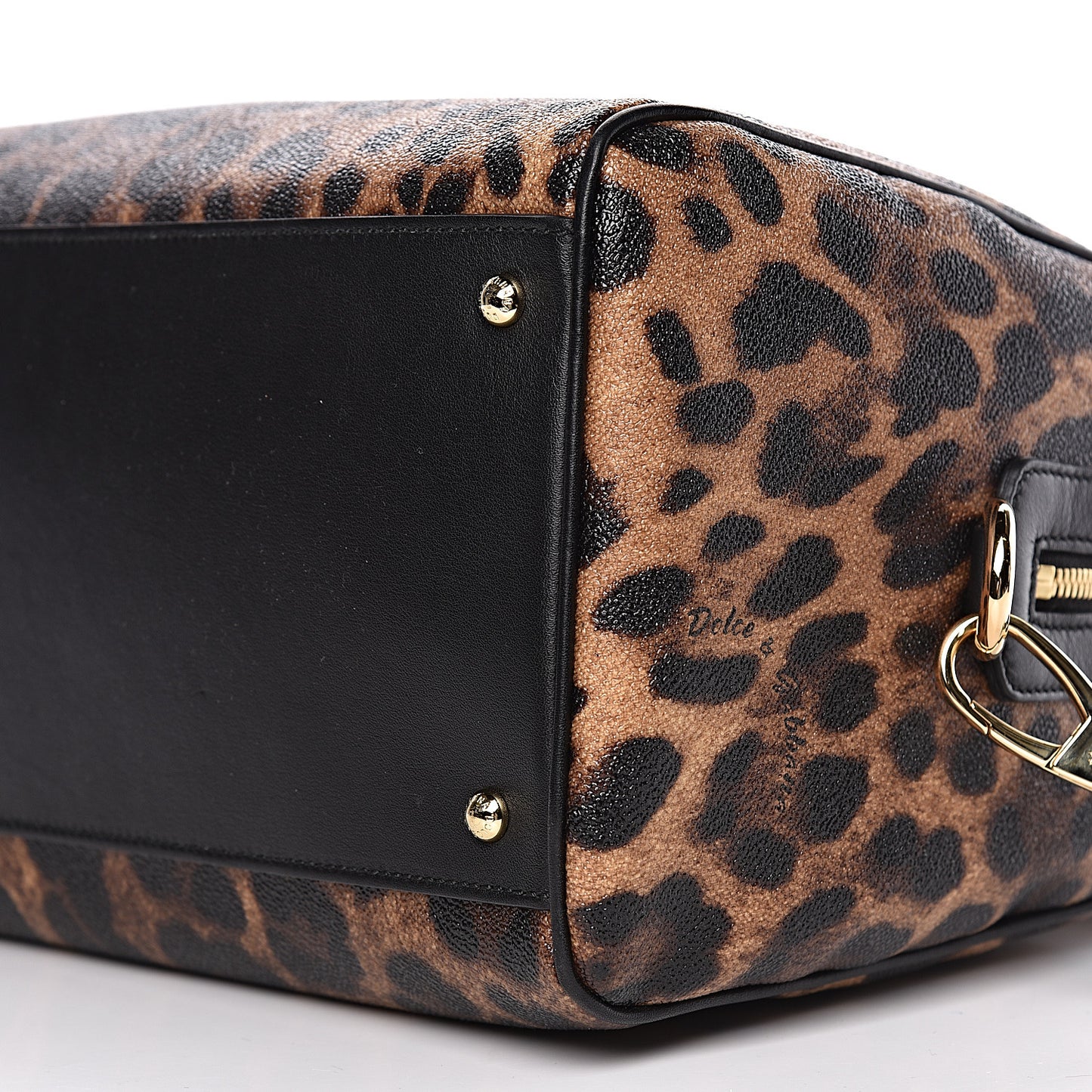 Dauphine Leopard Print Miss Sicily Boston Satchel