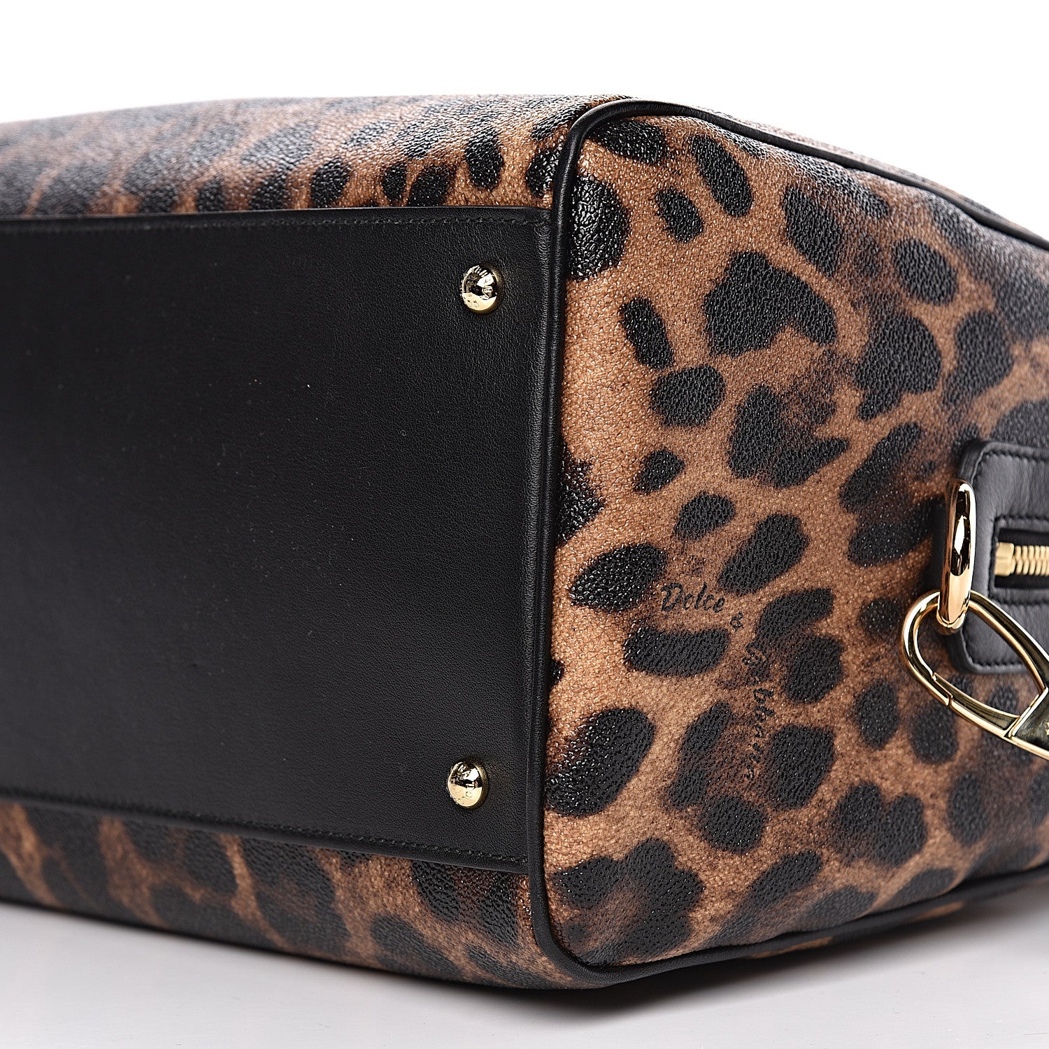Dolce & Gabbana Dauphine Leopard Print Miss Sicily Boston Satchel 9 of 10