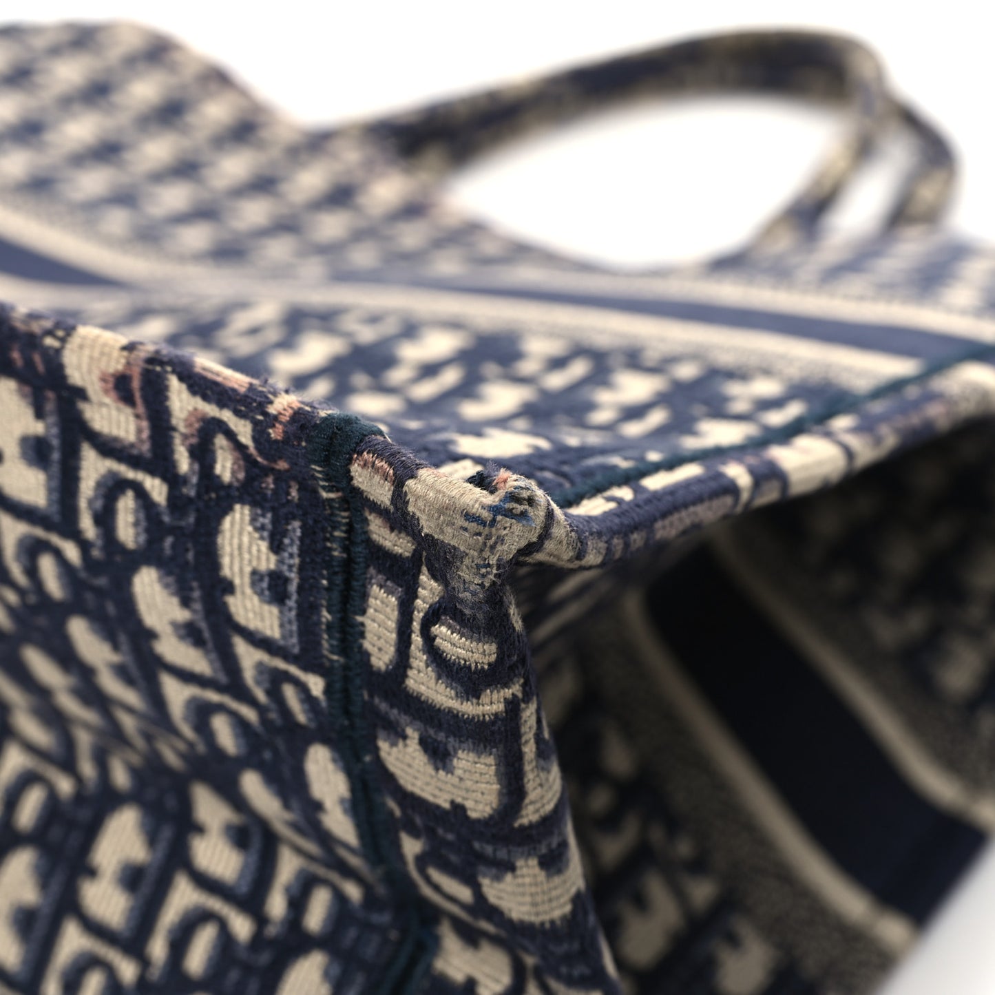 Oblique Large Book Tote Blue Multicolor