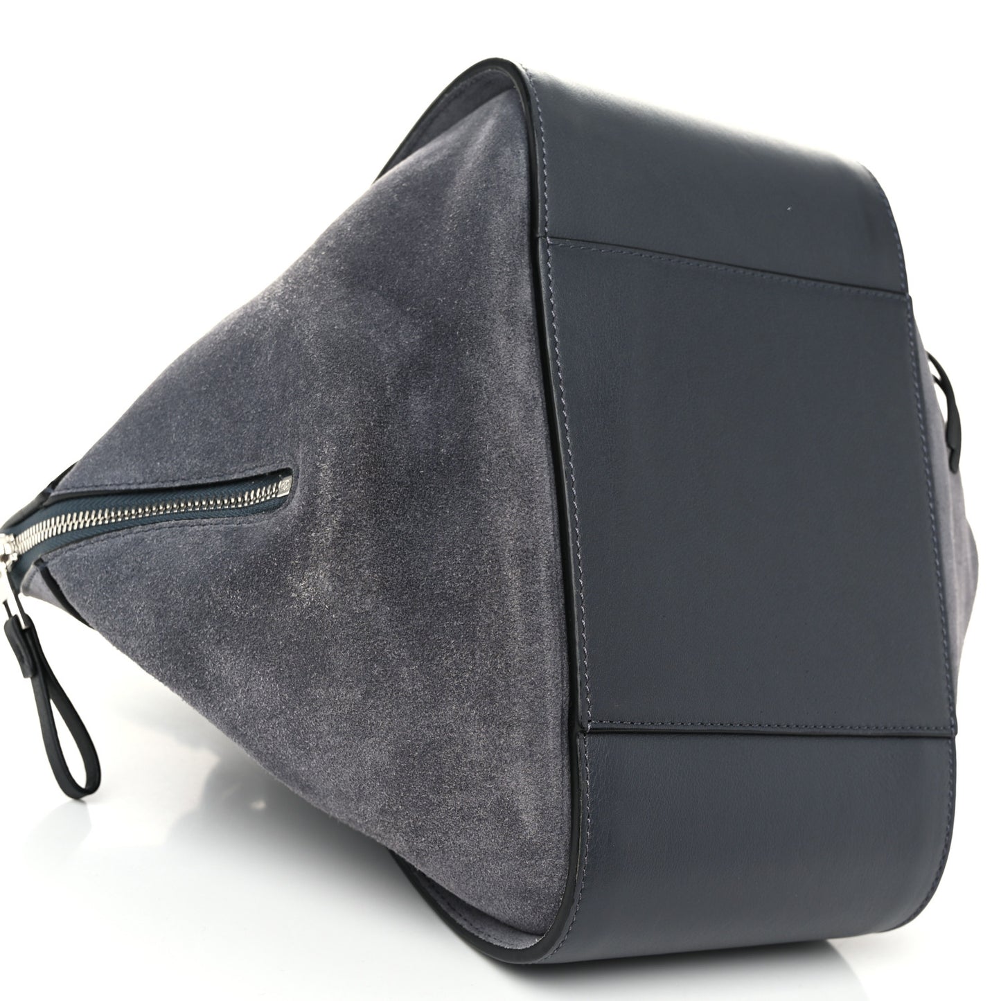 Calfskin Small Hammock Shoulder Bag Grey Black