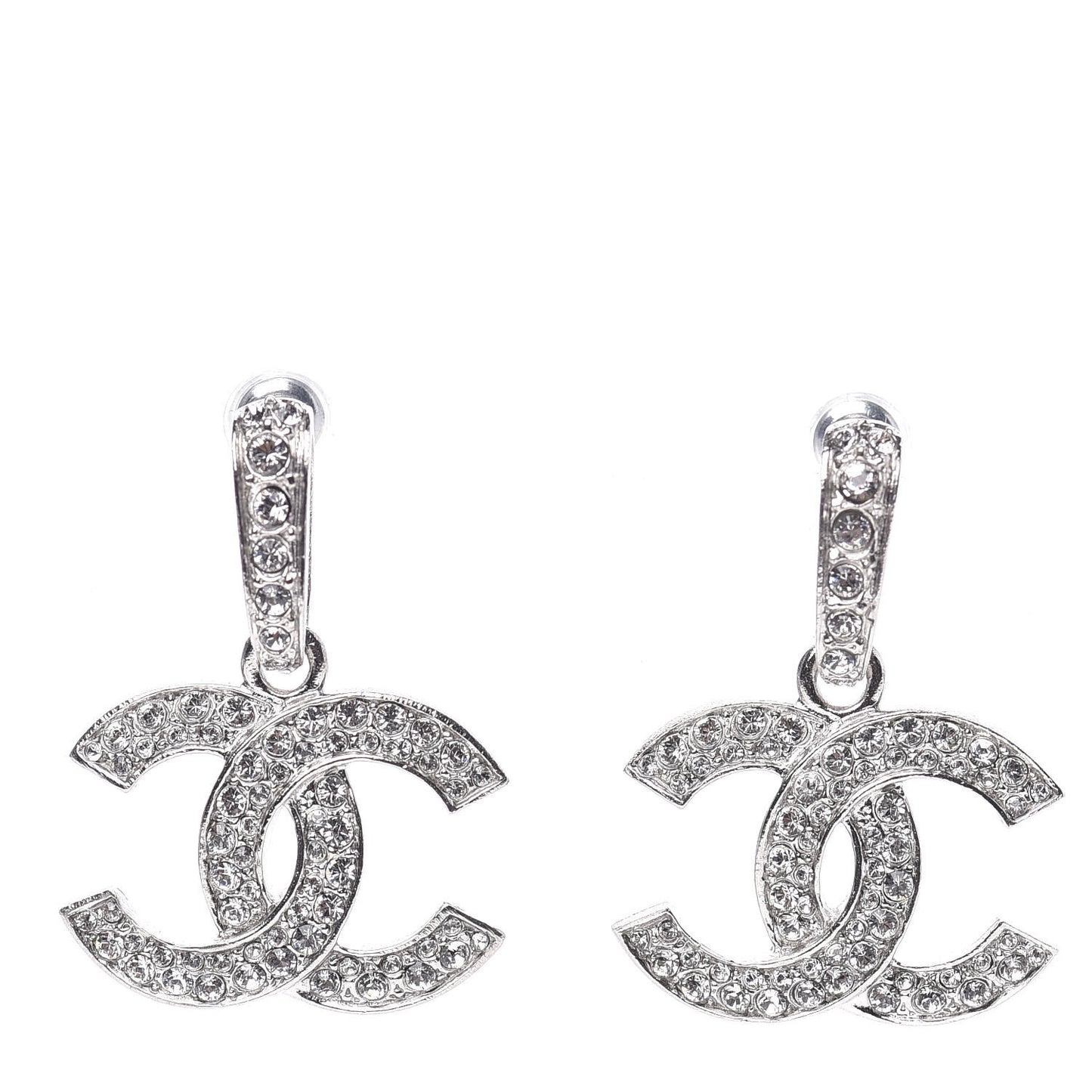 Crystal Palais Garnier CC Drop Earrings Silver