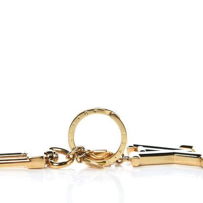 Louis Vuitton LV Facettes Bag Charm Key Holder Gold 3 of 3