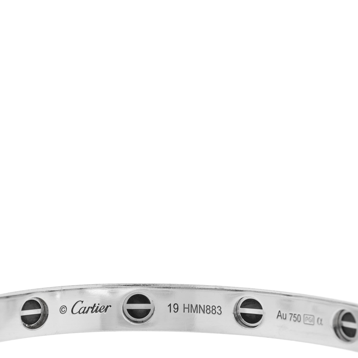 Cartier 18K White Gold Diamond Ceramic LOVE Paved Bracelet 19 3 of 6