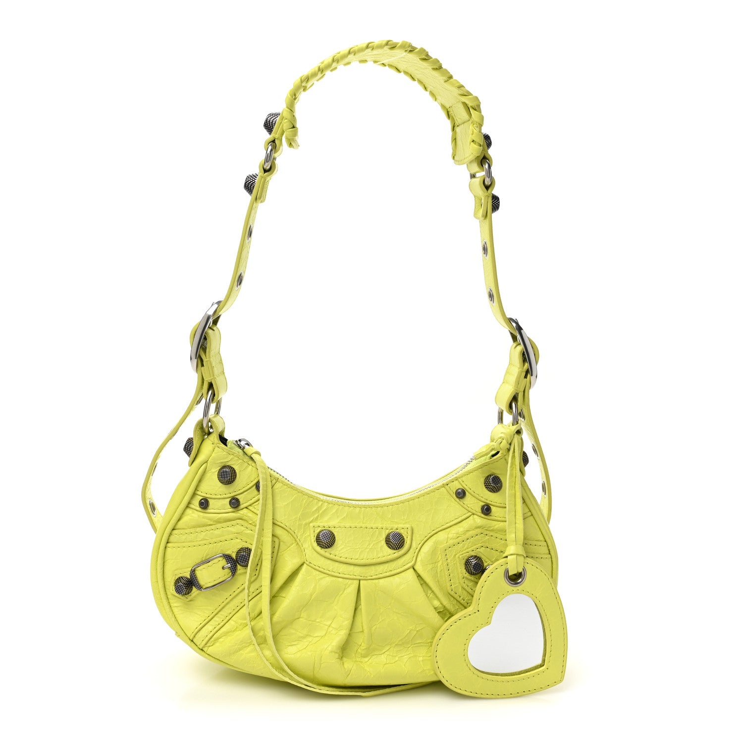 Balenciaga Agneau Arena Le Cagole Shoulder Bag XS Lime 1 of 10