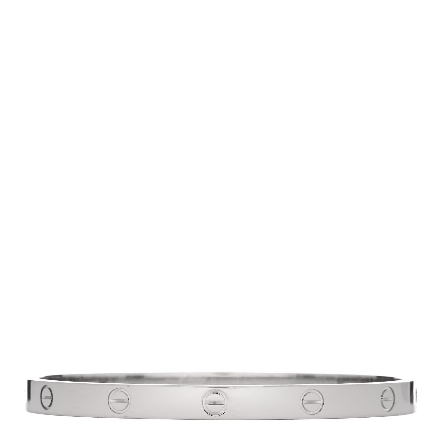 Cartier 18K White Gold LOVE Bracelet 20 2 of 9