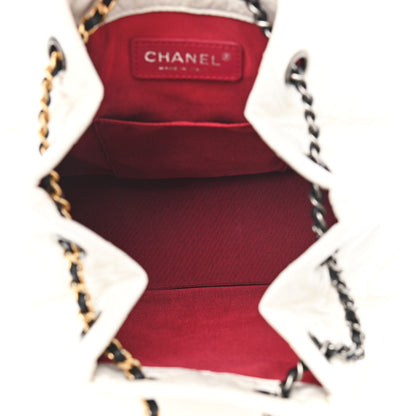 Chanel Aged Calfskin Quilted Gabrielle Backpack Black White 5 of 12