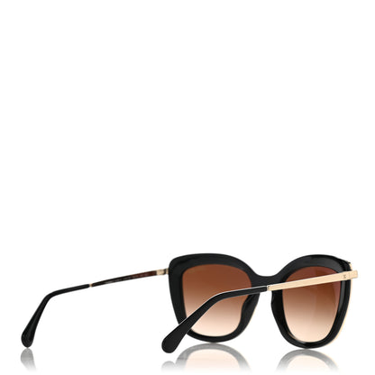 Chanel Acetate Quilted Metal Butterfly Sunglasses 4238-A Black 4 of 8