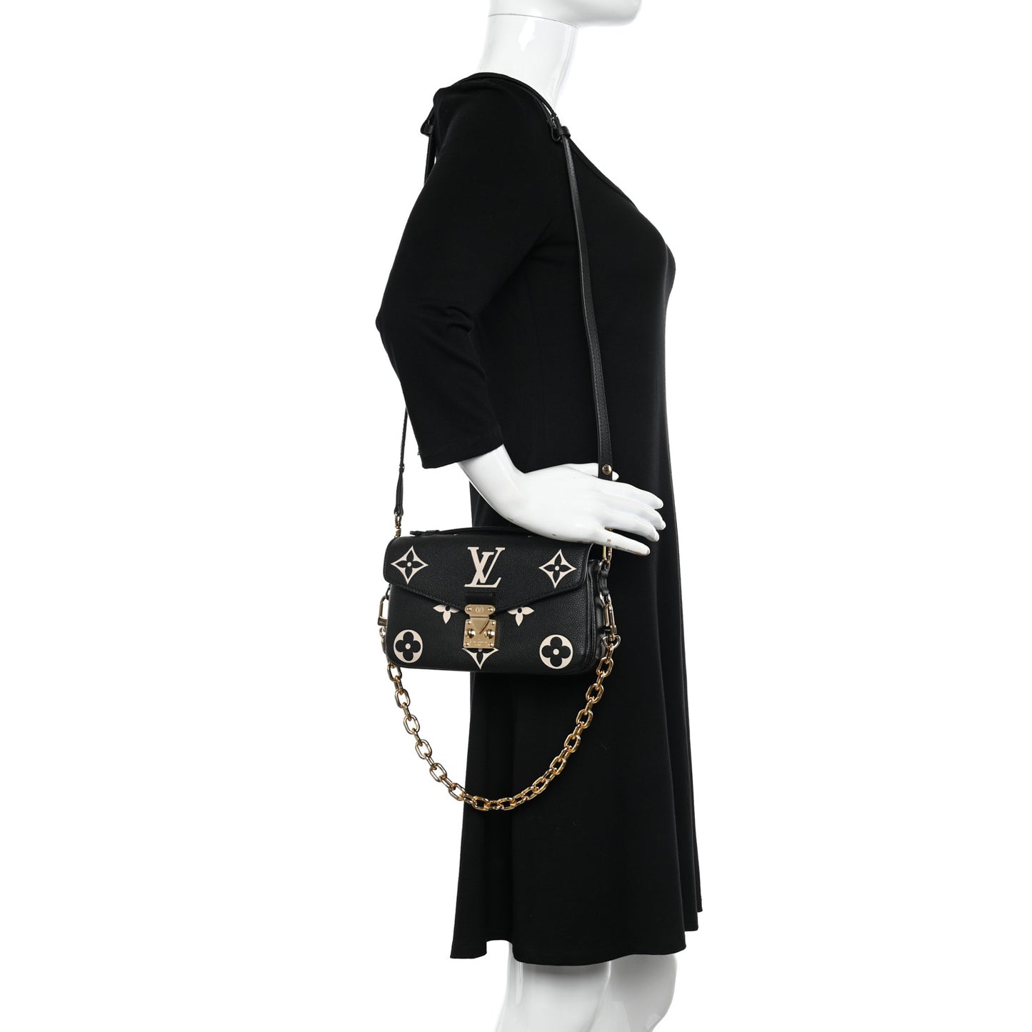 Empreinte Monogram Giant Pochette Metis East West Black Beige