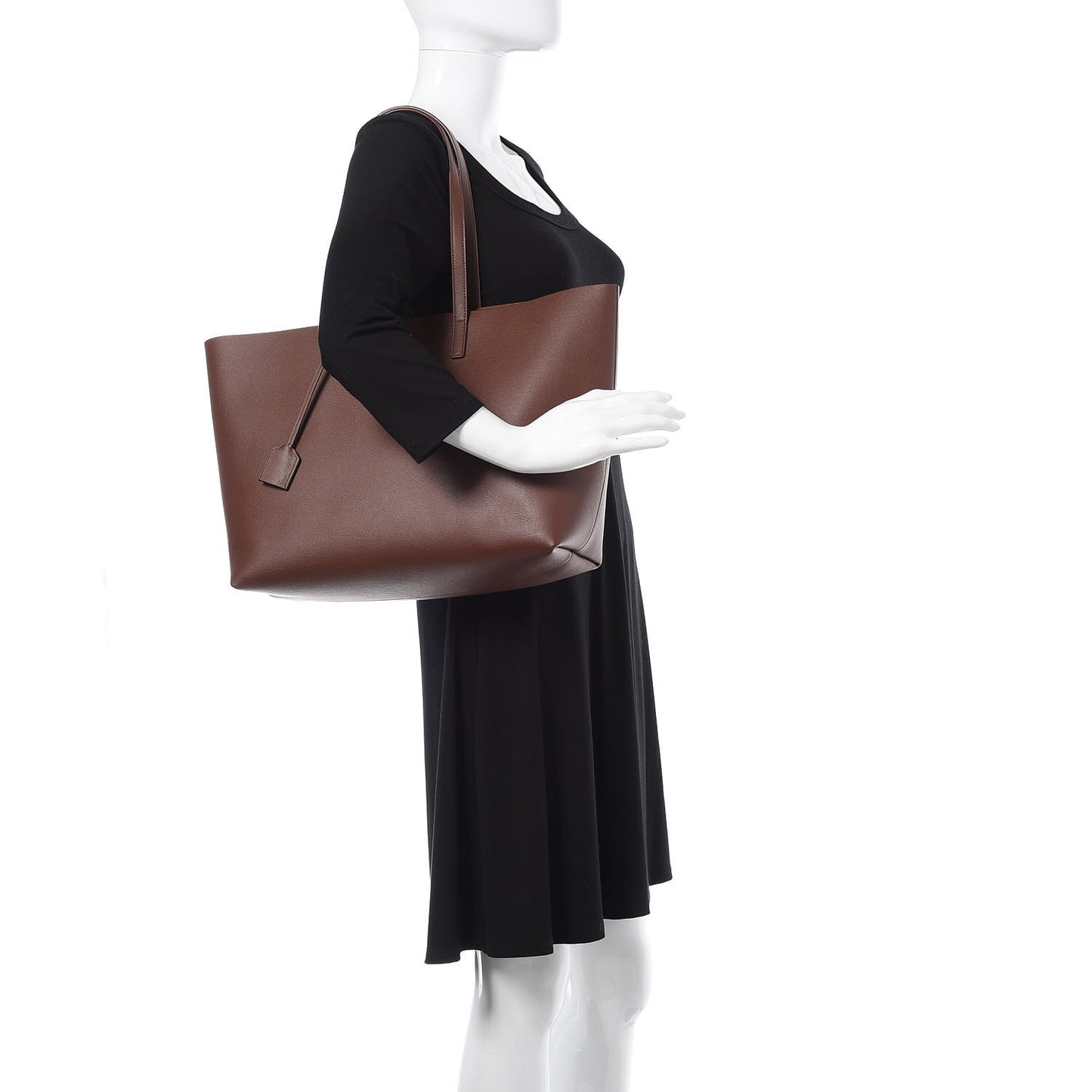 Calfskin Large Shopping Tote Old Brandy