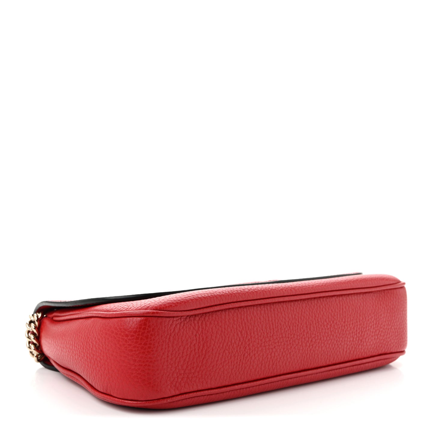 Pebbled Calfskin Medium Soho Flap Crossbody Vibrant Red