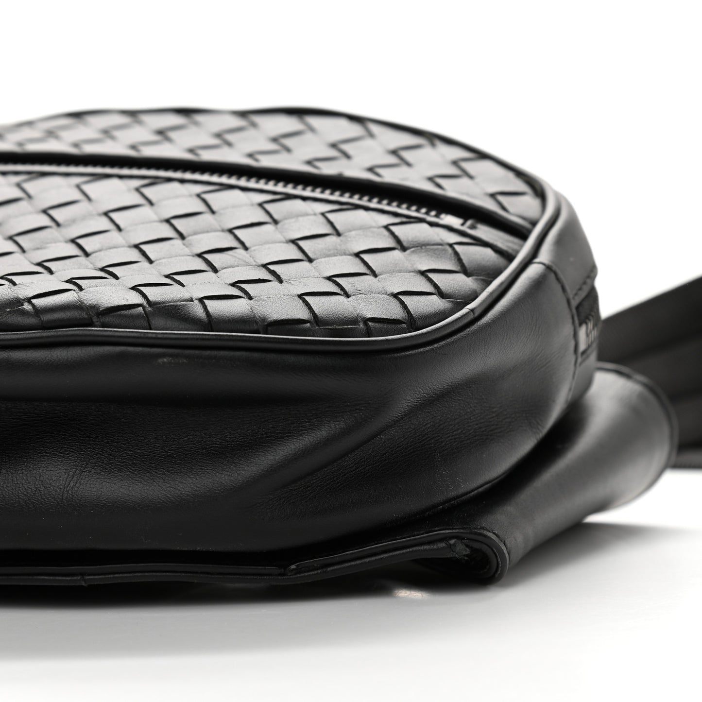 Nappa Intrecciato Belt Bag Black