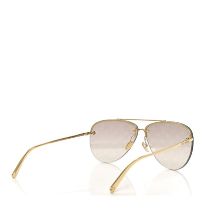 Louis Vuitton Metal Monogram LV Pilot Light Sunglasses Z1913U Gold Gradiant Brown 4 of 7