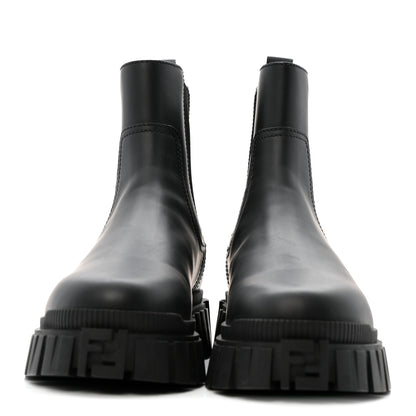 Fendi Calfskin Rubber Fendi Force Chelsea Boots 42 Black 3 of 9