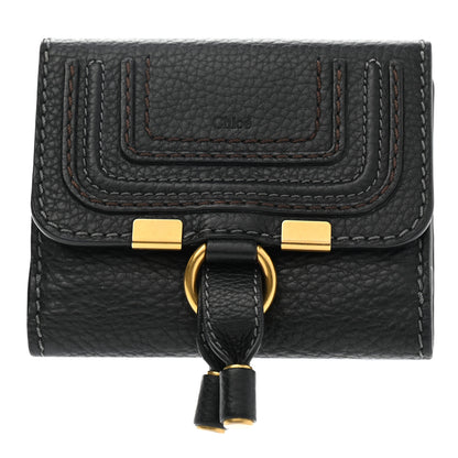 Chloe Grained Calfskin Marcie Square Wallet Black 1 of 8