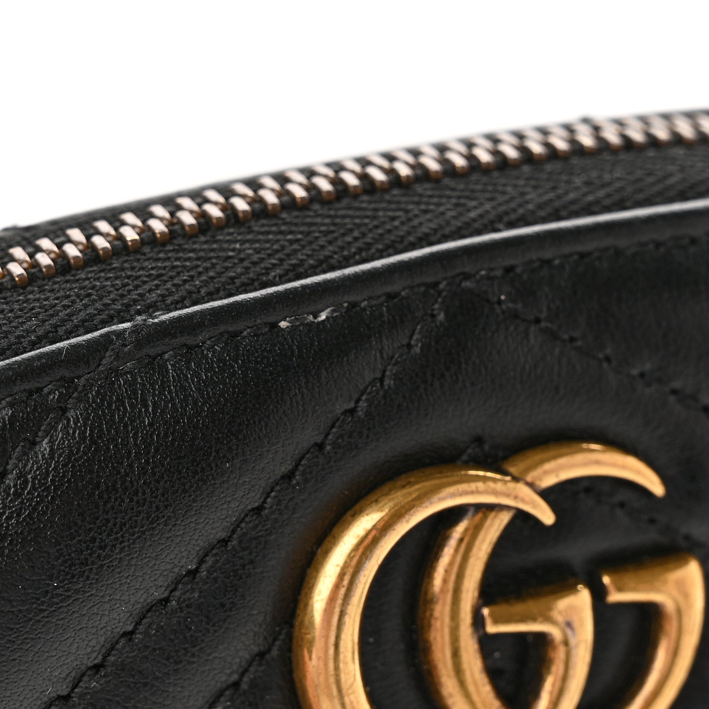 Calfskin Matelasse GG Marmont Key Pouch Black