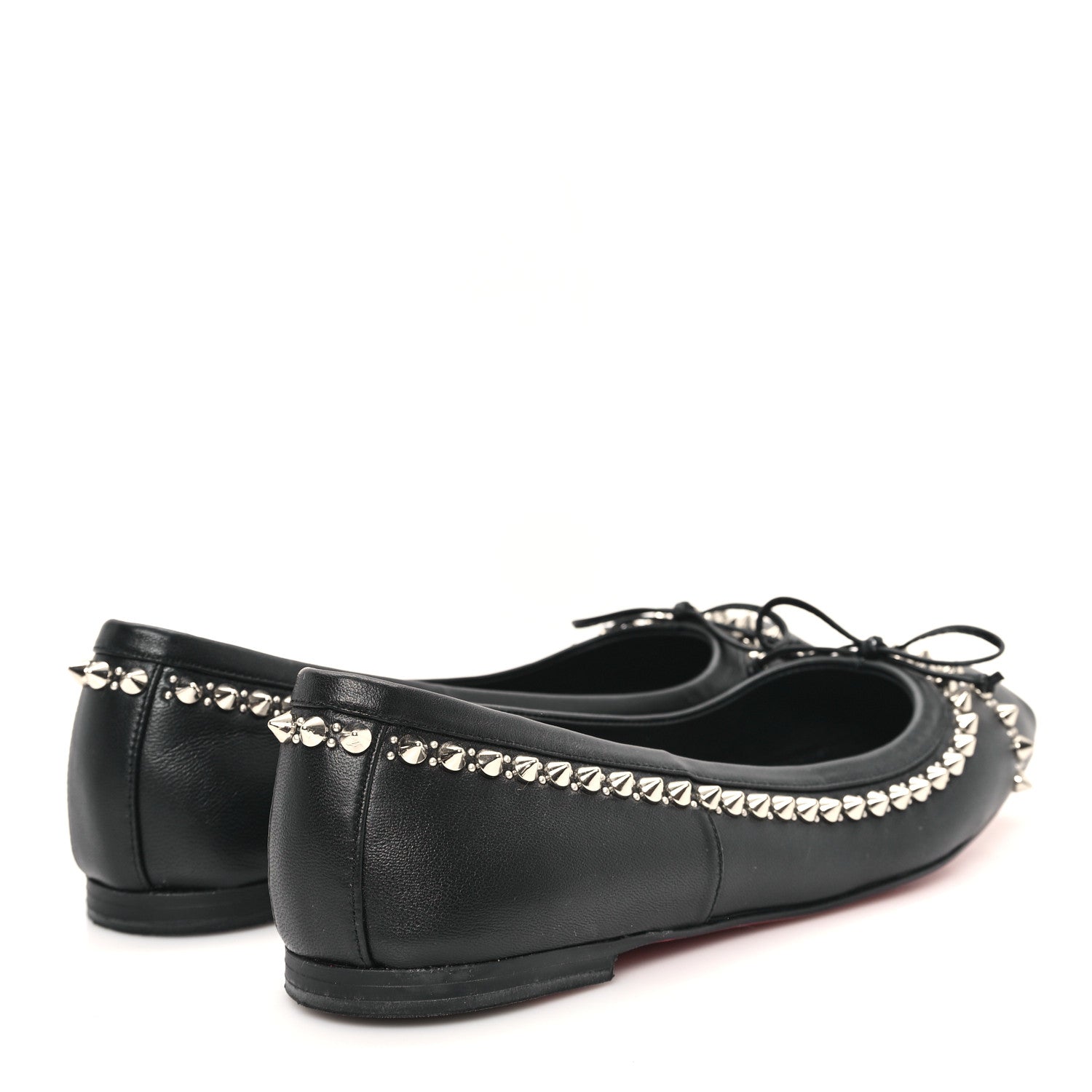 Christian Louboutin Nappa Mamadrague Spike Flats 38.5 Black 5 of 10