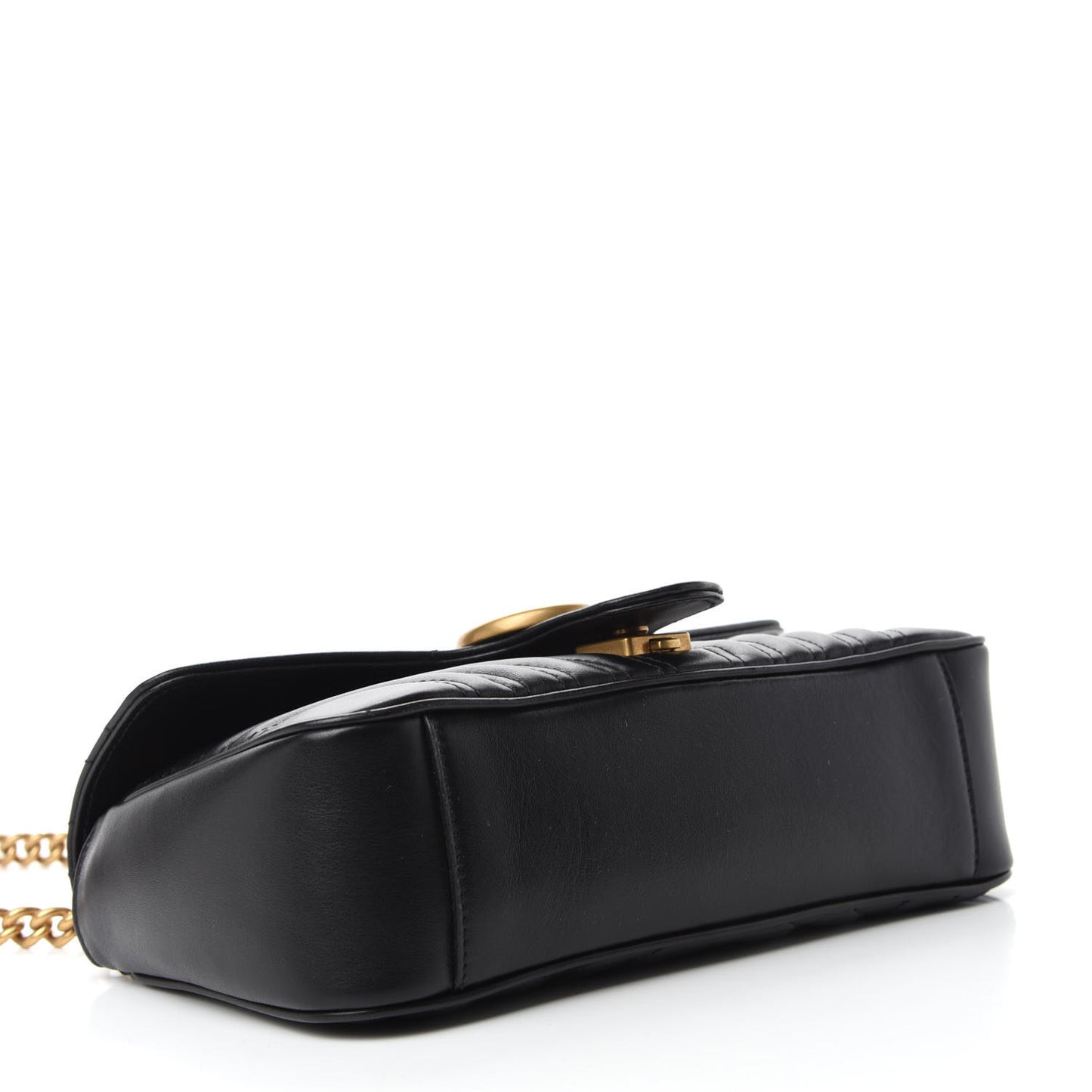 Calfskin Matelasse Small GG Marmont Shoulder Bag Black