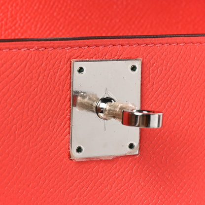 Hermes Epsom Kelly Cut Clutch Pochette Rose Jaipur 7 of 9