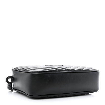 Saint Laurent Calfskin Matelasse Monogram Monochrome Lou Camera Bag Black 4 of 10
