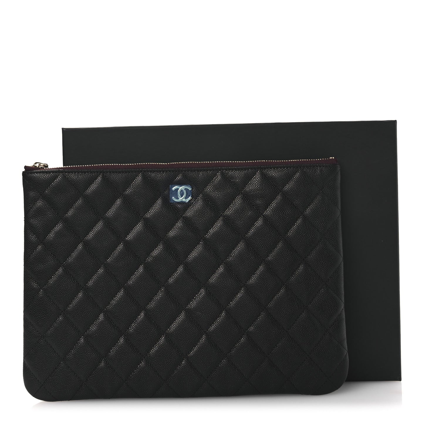 Caviar Quilted Medium Cosmetic Case Black
