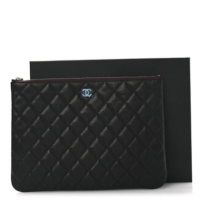 Chanel Caviar Quilted Medium Cosmetic Case Black 3 of 8