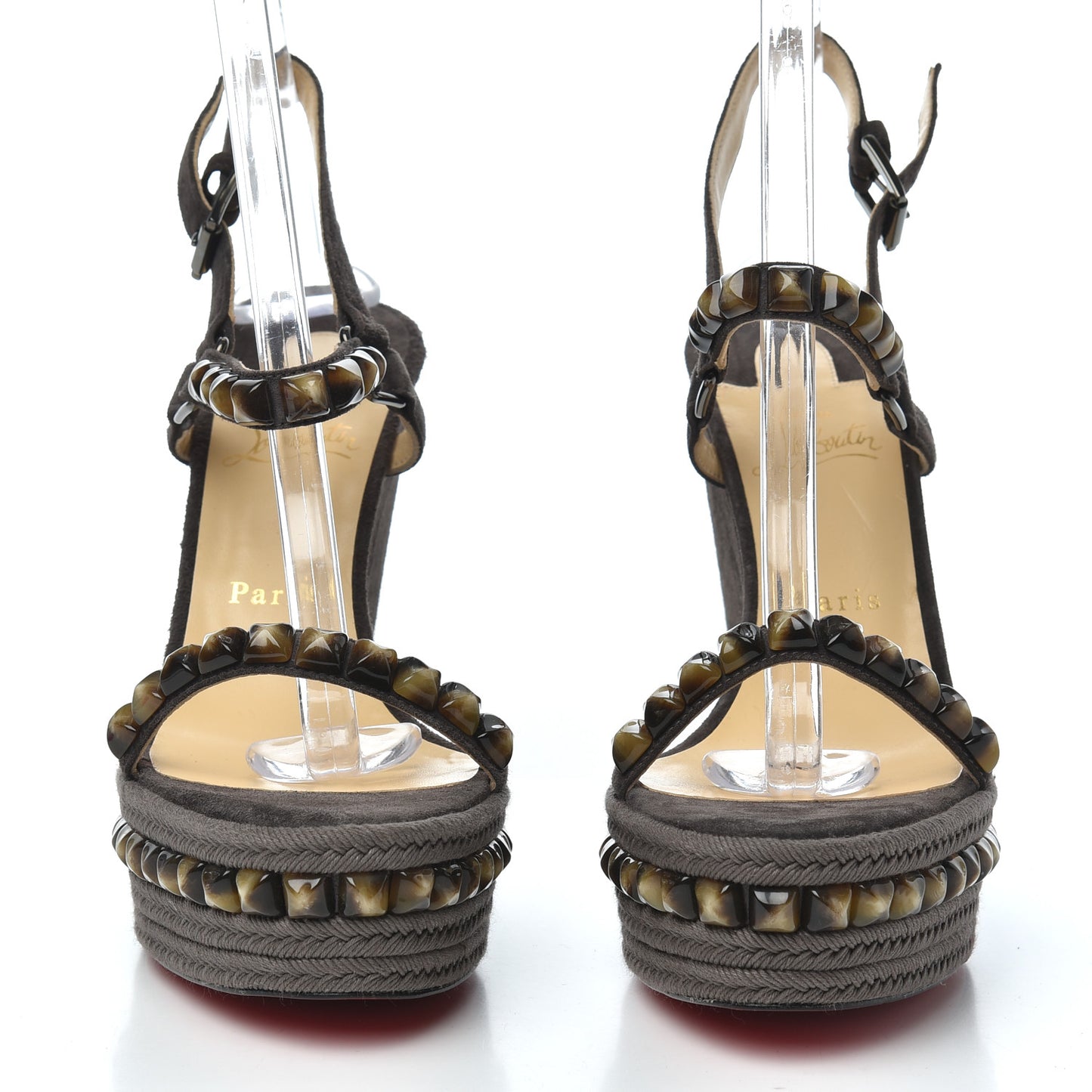 Suede Pyraclou 120 Wedge Sandals 41 Testa