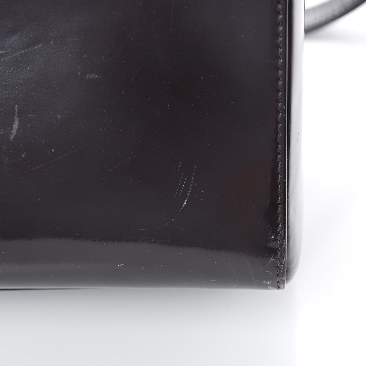 Patent Medium Lady Dior Dark Brown