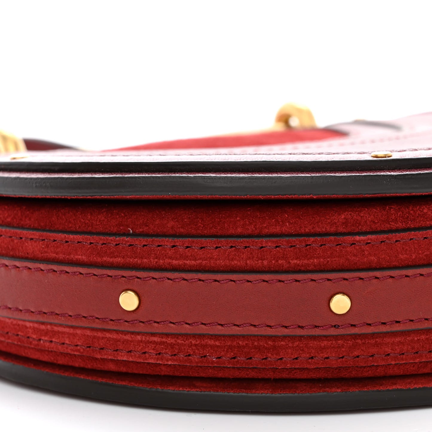 Calfskin Suede Small Pixie Bag Sienna Red