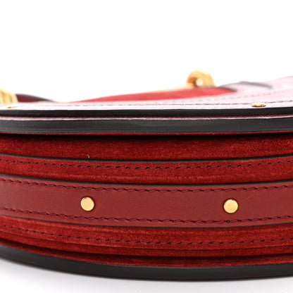 Chloe Calfskin Suede Small Pixie Bag Sienna Red 9 of 10