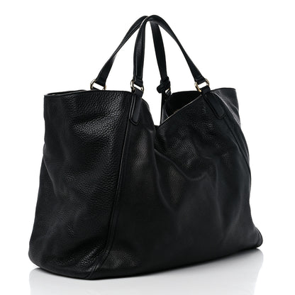 Gucci Pebbled Calfskin Large Soho Shoulder Bag Black 3 of 15