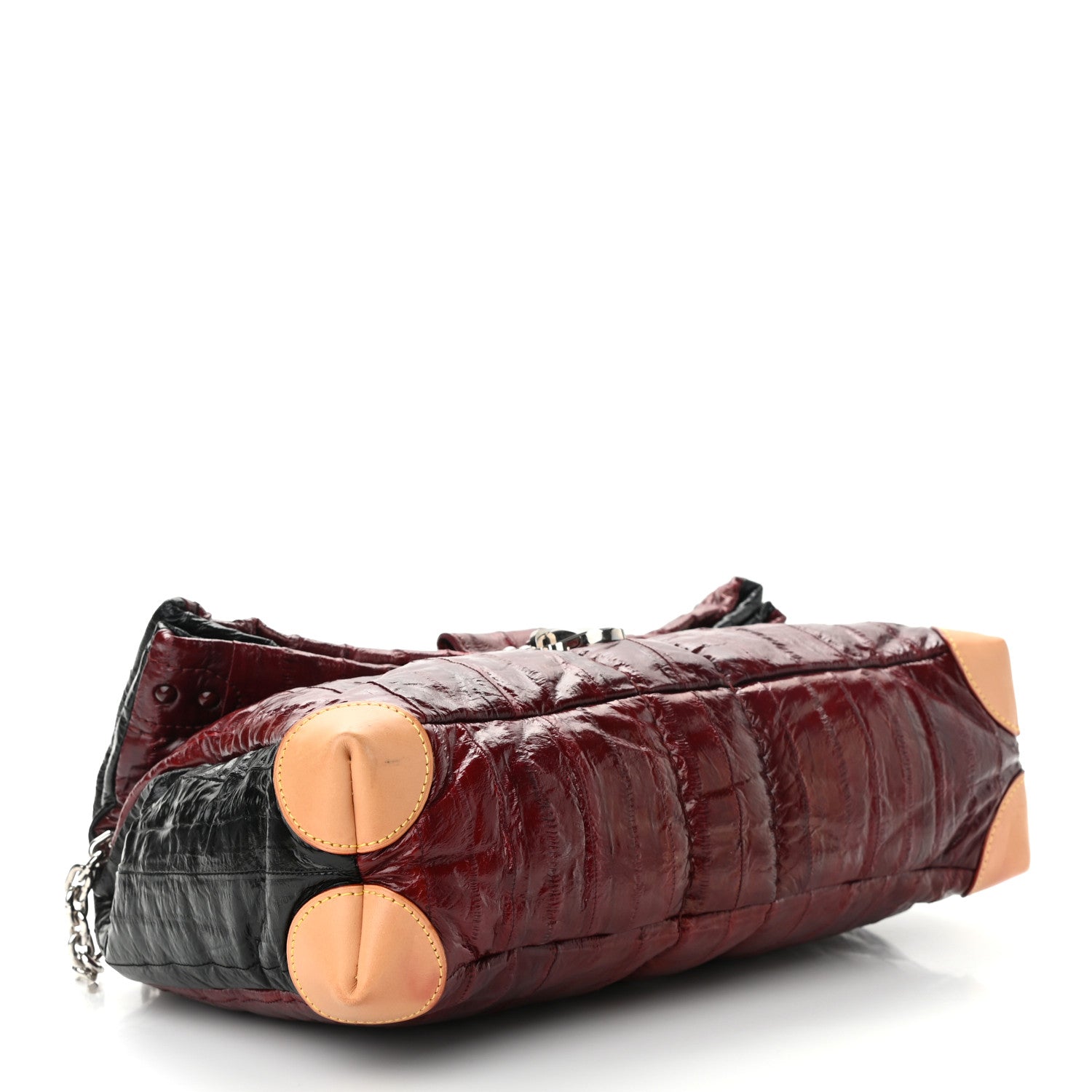 Louis Vuitton Eelskin Cloud Clutch GM Burgundy 4 of 10