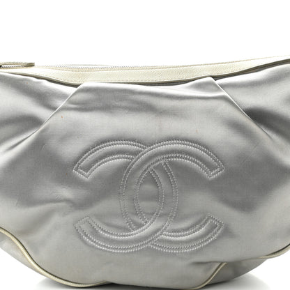 Chanel Satin Caviar CC Hobo Silver 8 of 12