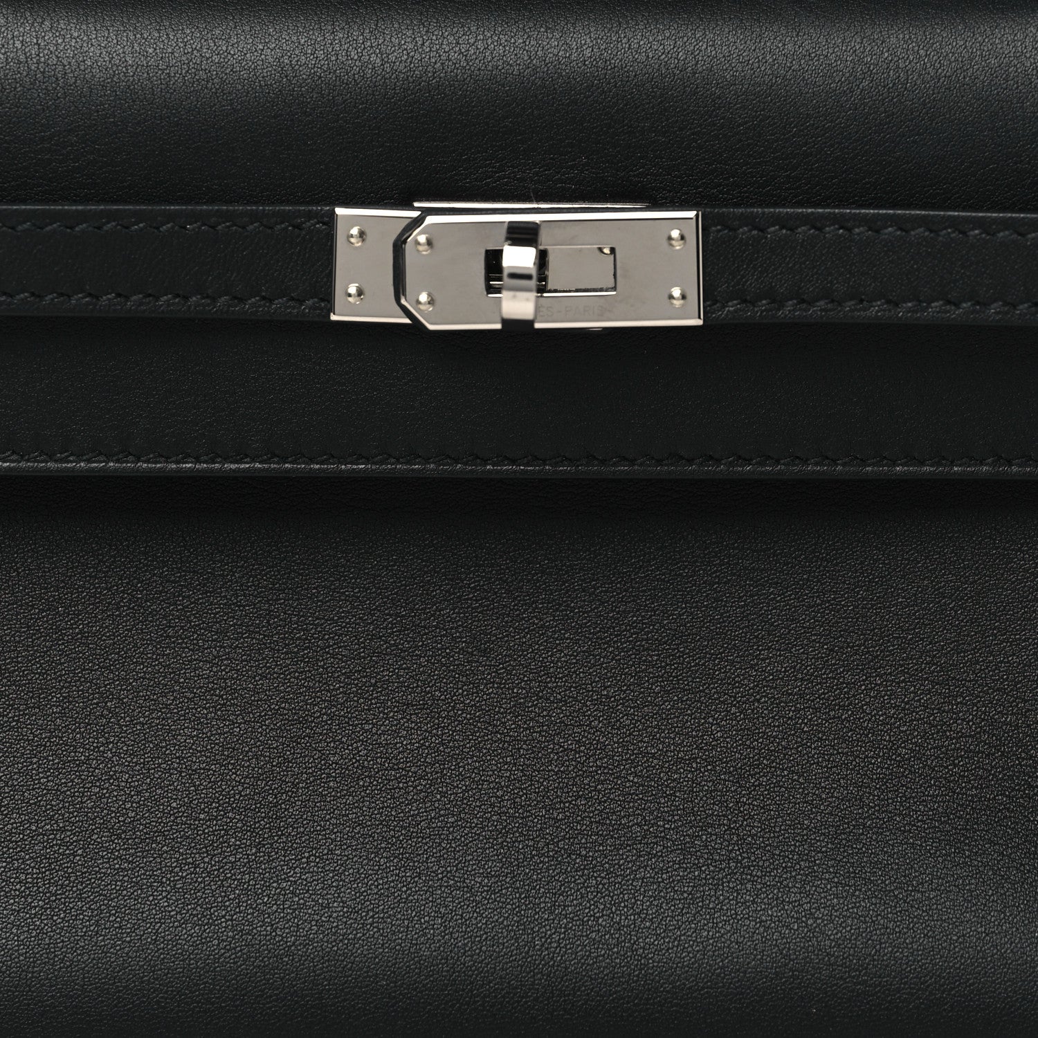 Hermes Swift Kelly Pochette Clutch Black 8 of 11
