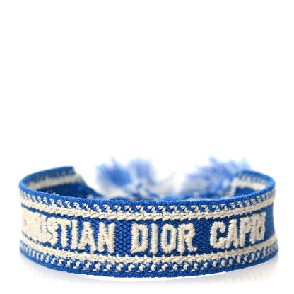 Christian Dior Woven Cotton J'Adior Friendship Bracelet Blue 1 of 3