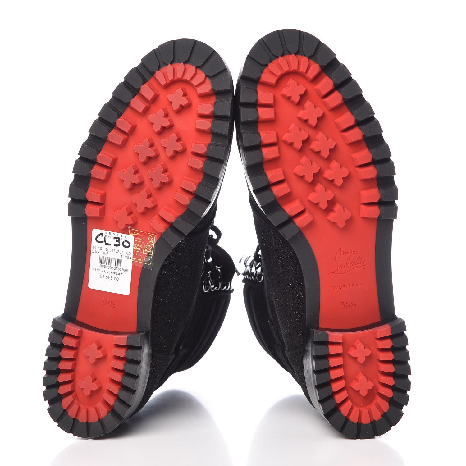 Christian Louboutin Crosta Star Who Runs Flat Boots 38.5 Black 5 of 8
