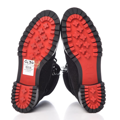 Christian Louboutin Crosta Star Who Runs Flat Boots 38.5 Black 5 of 8