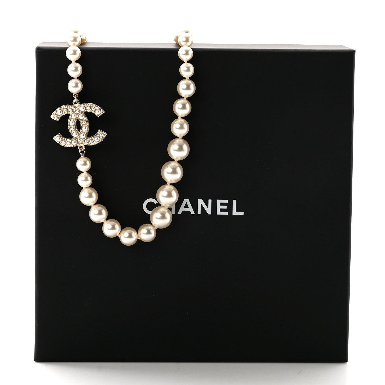 Chanel Pearl CC 100th Anniversary Necklace Light Gold 7 of 7